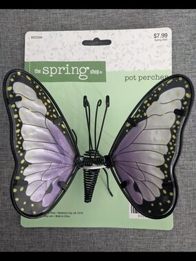 Hobby Lobby | The Spring Shop | Purple Butterfly Pot Percher
